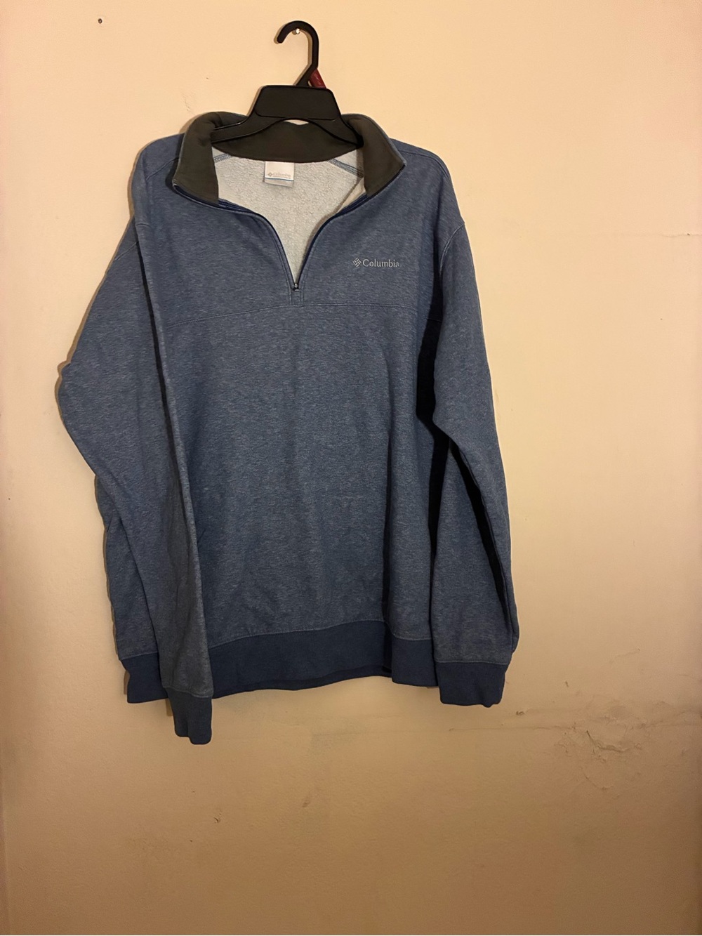2 Columbia Men's Slate Blue Half-Zip Sweatshirt